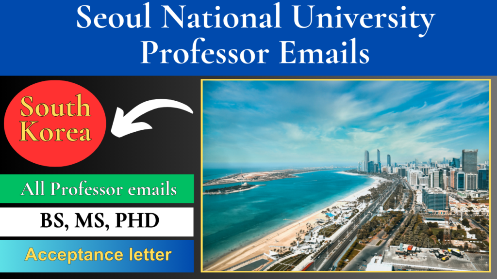 Seoul National University Professor Emails