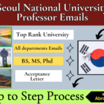 Seoul National University Professor Emails